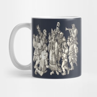 Morris Dancers Of The Middle Ages Cut Out Mug